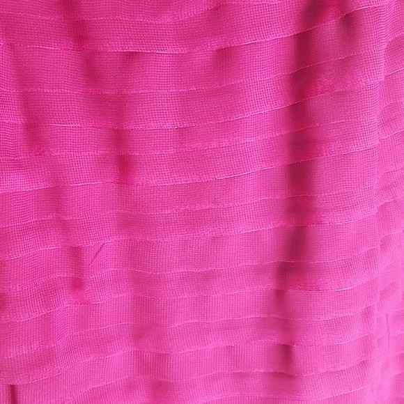 By Chico's, fushcia tiered ruffle top, size 1 - Picture 5 of 5